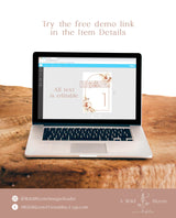 Pampas Grass Wedding Table Number Template | Minimalist Wedding Table Numbers