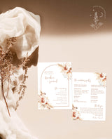 Pampas Grass Wedding Program | Desert Wedding Program