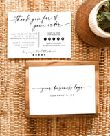 Minimalist Small Business Thank You Card | Boho Boutique Thank You Template