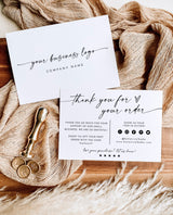 Minimalist Small Business Thank You Card | Boho Boutique Thank You Template