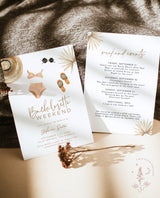 Tropical Bachelorette Party Invitation | Tropical Bachelorette Itinerary