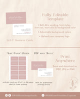 Boho Small Business Card | Dusty Rose Boutique Business Card Template