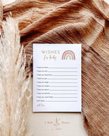 Rainbow Wishes for Baby Shower Card | Baby Keepsake