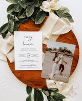 Minimalist Wedding Invitation Template | Editable Minimalist Wedding Invite