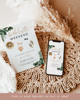 Tropical Bachelorette Party Invitation | Tropical Bachelorette Itinerary