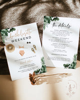 Tropical Bachelorette Party Invitation | Tropical Bachelorette Itinerary