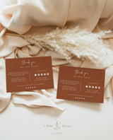 Terracotta Small Business Thank You Card | Boutique Thank You Template