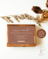 Terracotta Small Business Thank You Card | Boutique Care Card Template