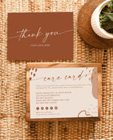 Modern Abstract Thank You Card | Terracotta Care Card
