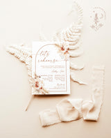 Pampas Grass Rehearsal Dinner Invite Template | Minimalist Wedding Rehearsal Invite