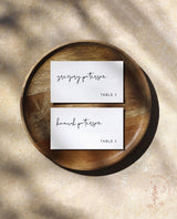 Minimalist Place Cards | Modern Wedding Place Card Template