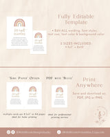 Late Night Diapers Template Sign | Rainbow Baby Shower Game