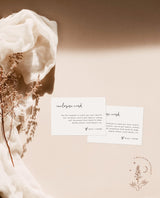 Minimalist Enclosure Card | Modern Wedding Invite Insert