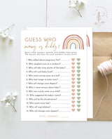 Rainbow Guess Who Game | Boho Gender Neutral Baby Shower
