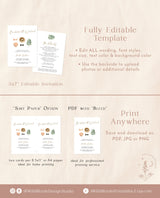 Tropical Bachelorette Party Editable Invitation | Tropical Bachelorette Itinerary