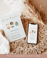 Tropical Bachelorette Party Editable Invitation | Tropical Bachelorette Itinerary
