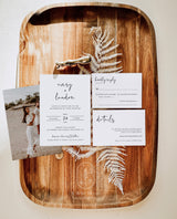 Minimalist Wedding Invitation Suite Template | Editable Minimalist Wedding Invite