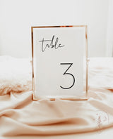 Minimalist Wedding Table Numbers | Modern Wedding Table Number