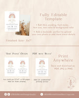 Virtual Baby Shower Invitation | Bohemian Rainbow Baby Shower Invite
