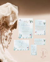 Ocean Baby Shower Invitation | Boy Baby Shower Bundle | Under the Sea Shower Invite | Tropical Baby Shower Invite | Editable Template | O2