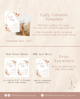 Pampas Grass Baby Shower Invite | Boho Girl Baby Shower