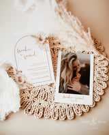 Terracotta Wedding Invitation Template | Minimalist Wedding Invite