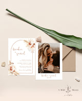 Terracotta Wedding Invitation Template | Minimalist Wedding Invite