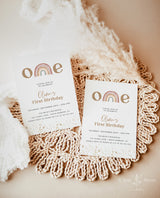 Rainbow Birthday Party Invitation | First Birthday Party Invite