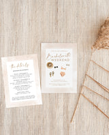 Tropical Bachelorette Party Editable Invitation | Pool Bachelorette Itinerary