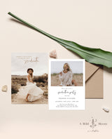 Graduation Party Invitation Template | Minimalist Graduation Announcement