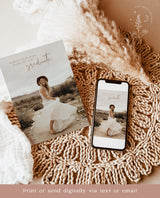 Graduation Party Invitation Template | Minimalist Graduation Announcement