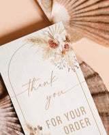 Boho Small Business Thank You Card | Pampas Grass Thank You Card Template