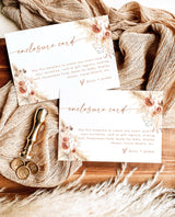 Bohemian Enclosure Card | Minimalist Wedding Invite Insert