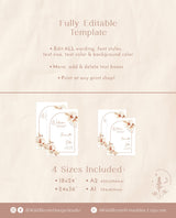 Burnt Orange Welcome Sign Template | Terracotta Wedding Welcome Poster