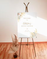 Pampas Grass Bridal Shower Welcome Sign | Wedding Welcome Sign