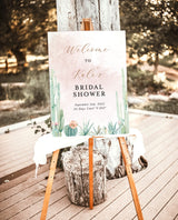 Fiesta Bridal Shower Welcome Sign | Desert Bridal Shower Welcome Poster