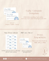 Diaper Raffle Card Template | Gender Neutral Diaper Raffle Ticket