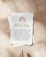 Rainbow Books for Baby Card | Book Request Insert Template
