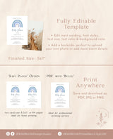 Blue Rainbow Baby Shower Invitation | Boy Baby Shower Invite