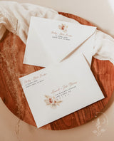 Bohemian Wedding Envelope Address Template | Pampas Grass Wedding Envelopes