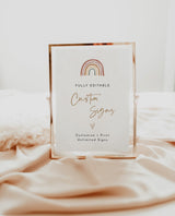 Rainbow Baby Shower Bundle | Boho Rainbow Baby Shower Invite