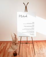 Modern Minimalist Bar Menu Sign | Minimalist Bar Menu Template