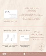 Minimalist Details Card | Modern Wedding Details Insert