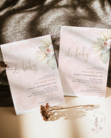 Tropical Baby Shower Invitation | Girl Baby Shower Invite