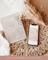 Tropical Baby Shower Invitation | Girl Baby Shower Invite