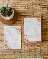 Pampas Grass Wedding Program | Desert Wedding Program