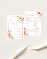 Pampas Grass Wedding Program | Desert Wedding Program