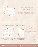 Pampas Grass Wedding Program | Desert Wedding Program