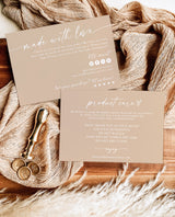 Beige Thank You Card | Made with Love Product Care