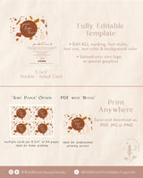 Terracotta Thank You Care Card | Boutique Product Care Card Template